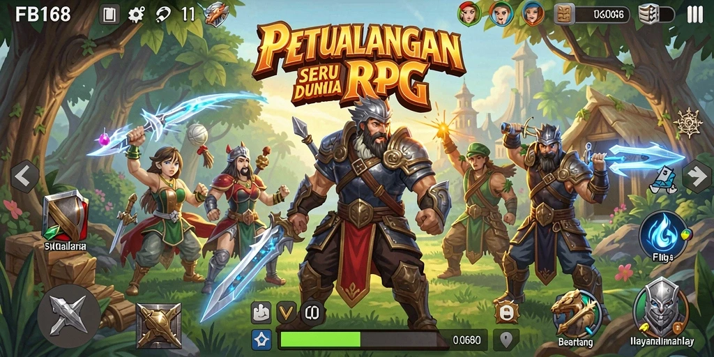 Tampilan gameplay RPG yang penuh aksi dan petualangan.