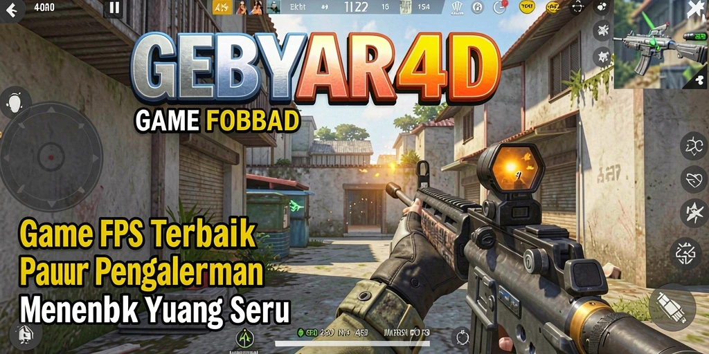 Screenshot gameplay GEBYAR4D menampilkan aksi menembak yang memukau.