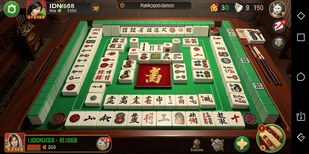 Tampilan gameplay Mahjong IDN668 yang menarik dan mendebarkan.