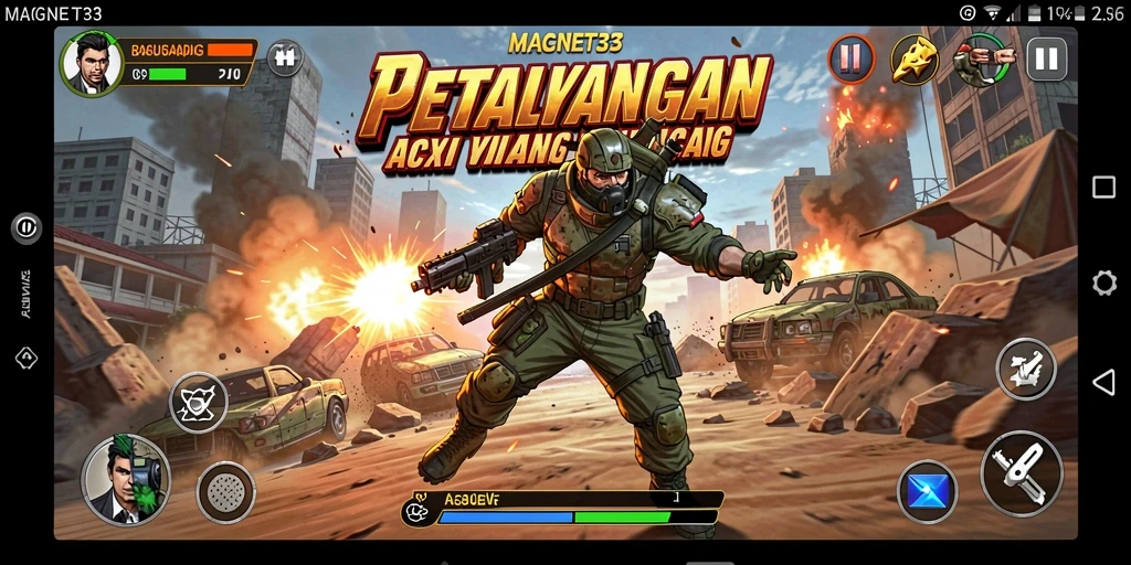 Tampilan gameplay aksi seru dari MAGNET33