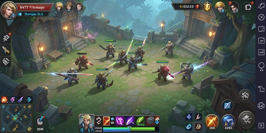 Tampilan gameplay NV77 yang menakjubkan dengan pertempuran strategis.