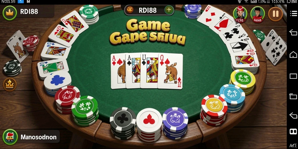 Screenshot gameplay RDI88 menampilkan serunya permainan Gaple.