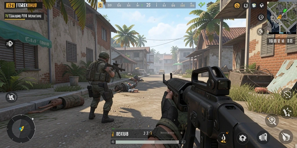 Tampilan menarik gameplay seru di REJEKIHUB FPS.