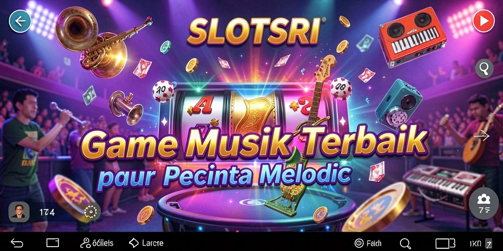 Tampilan menarik gameplay SLOTSRI dengan berbagai pilihan lagu.